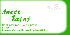 anett rafaj business card